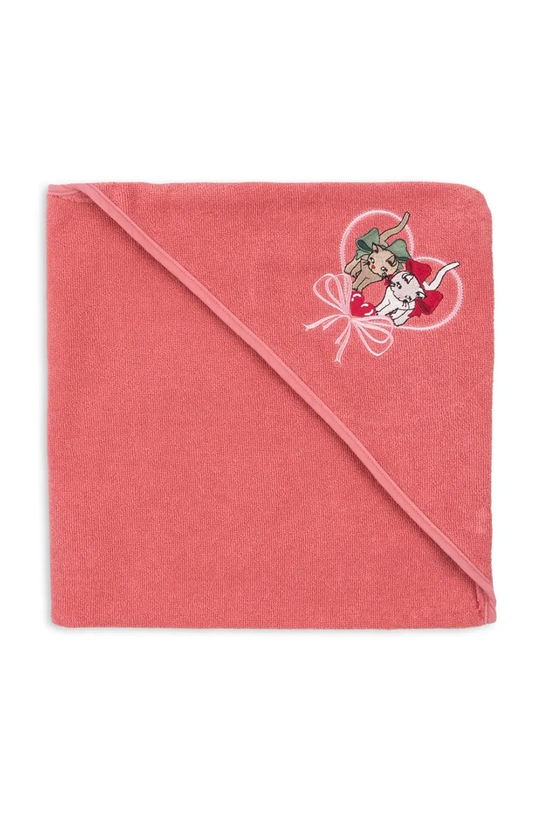 Детское хлопковое полотенце Konges Sløjd TERRY TOWEL EMBROIDERY GOTS KS102810 оранжевый SS25