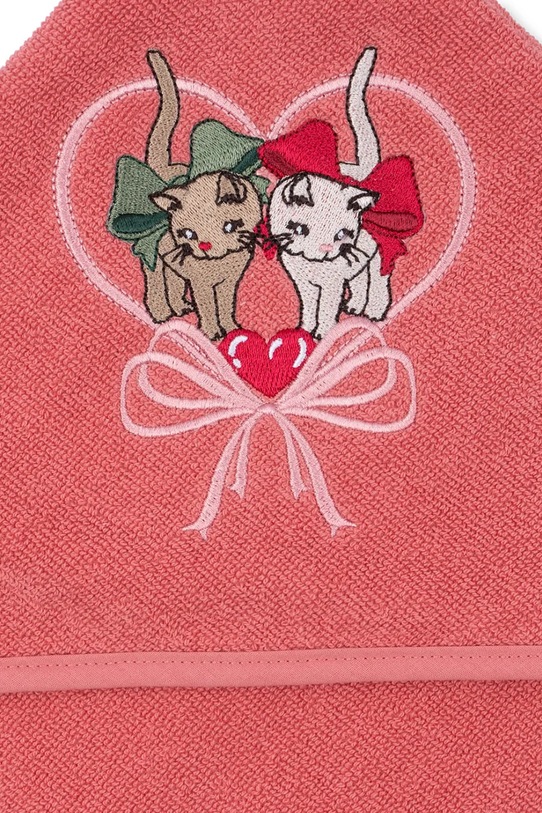 Мальчик Детское хлопковое полотенце Konges Sløjd TERRY TOWEL EMBROIDERY GOTS KS102810 оранжевый