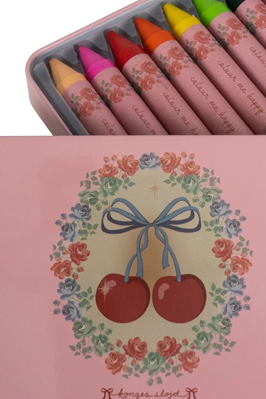 Chłopiec Konges Sløjd kredki woskowe CRAYONS BEES WAX 10 PCS KS102337 różowy