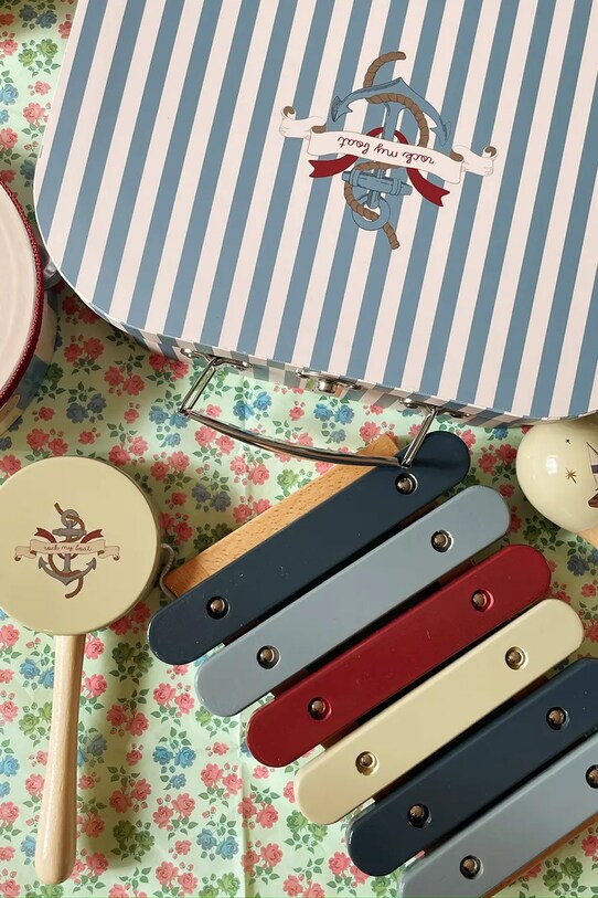 Băieți Konges Sløjd set de instrumente muzicale WOODEN MUSIC SETS FSC KS102347 albastru