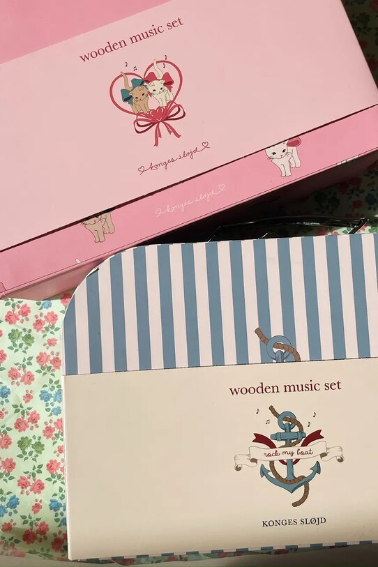 Konges Sløjd set de instrumente muzicale WOODEN MUSIC SETS FSC albastru KS102347