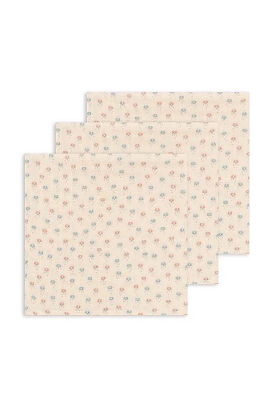Дитяча пелюшка Konges Sløjd 3 PACK MUSLIN CLOTH GOTS 3-pack Для немовлят бежевий KS102361