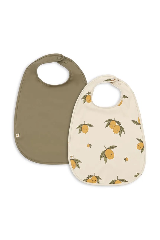 Detský podbradník Konges Sløjd 2 PACK DINNER BIB 2-pak 2-pak béžová KS102622