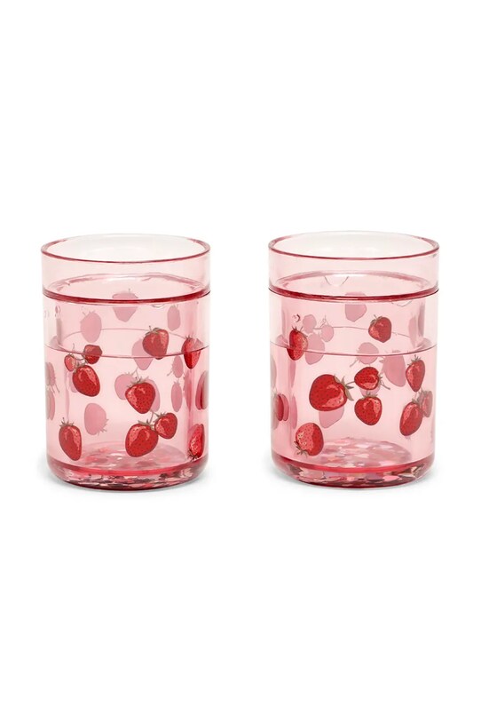 Otroški vrček Konges Sløjd 2 PACK GLITTER CUPS 2-pack KS102642 rdeča SS25