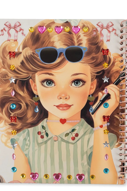 Chłopiec Konges Sløjd książeczka z naklejkami GLAM ME UP STICKER BOOK KS102869 beżowy