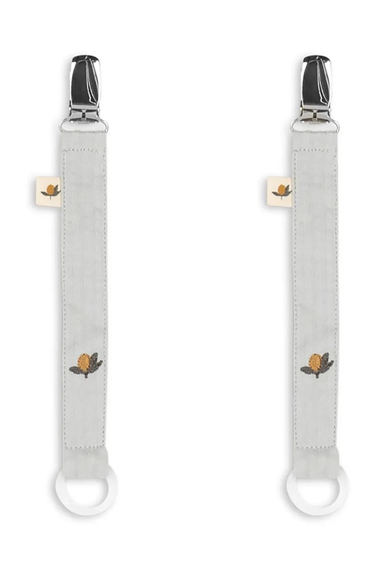Підвіска для пустушки Konges Sløjd 2 PACK SEERSUCKER PACIFIER STRAP 2-pack KS102903 білий SS25