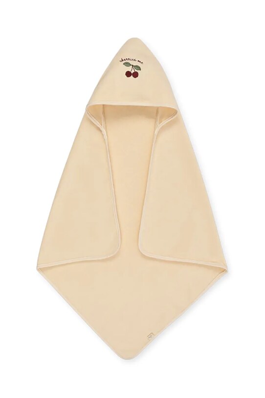 Detský bavlnený uterák Konges Sløjd TERRY TOWEL EMBROIDERY GOTS Pre bábätká béžová KS103353
