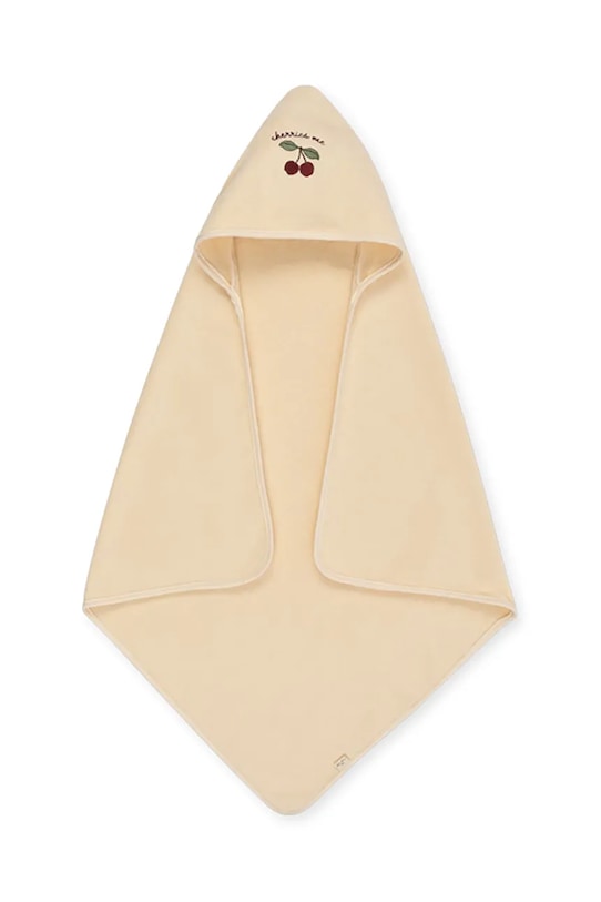 Konges Sløjd asciugamano in cotone bambino/a TERRY TOWEL EMBROIDERY GOTS Planet friendly beige KS103353