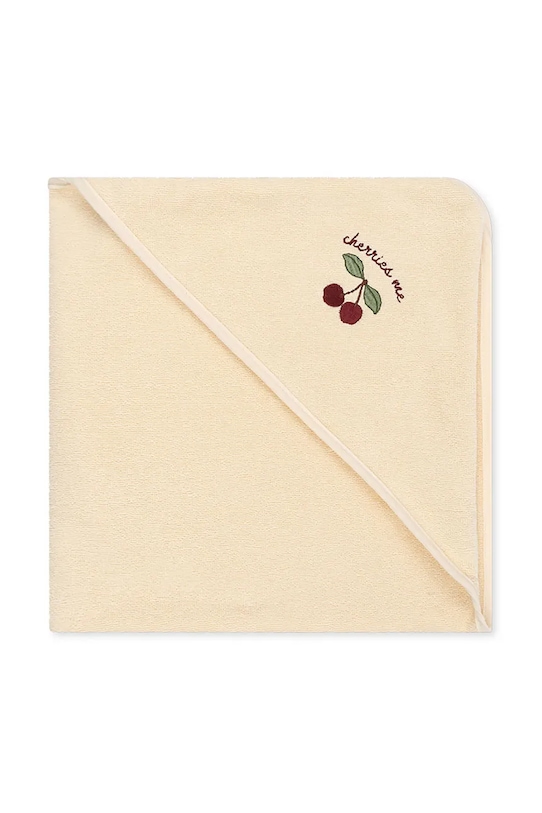 Konges Sløjd asciugamano in cotone bambino/a TERRY TOWEL EMBROIDERY GOTS KS103353 beige SS25