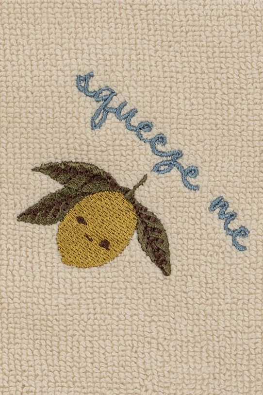 Băieți Konges Sløjd prosop din bumbac pentru copii TERRY TOWEL EMBROIDERY GOTS KS103353 bej