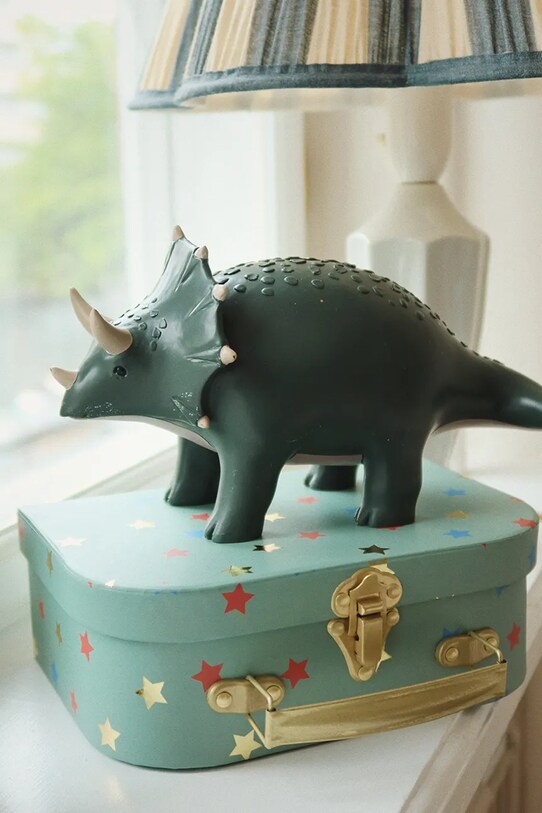 Konges Sløjd skarbonka dziecięca POLYRESIN MONEY BANK DINO czarny KS103021