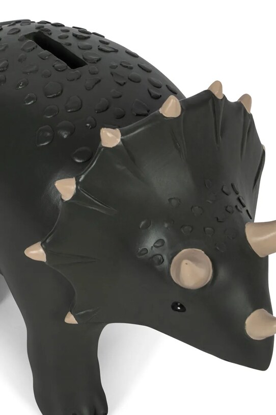 Konges Sløjd skarbonka dziecięca POLYRESIN MONEY BANK DINO czarny KS103021