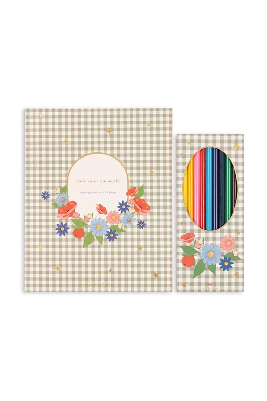 Chłopiec Konges Sløjd kolorowanka COLORING BOOK AND COLOR PENCILS FSC KS103134 beżowy