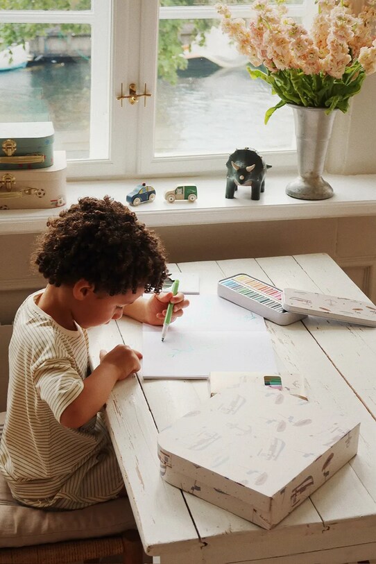 Konges Sløjd zestaw akcesoriów do rysowania LITTLE ARTIST SET niebieski KS103285