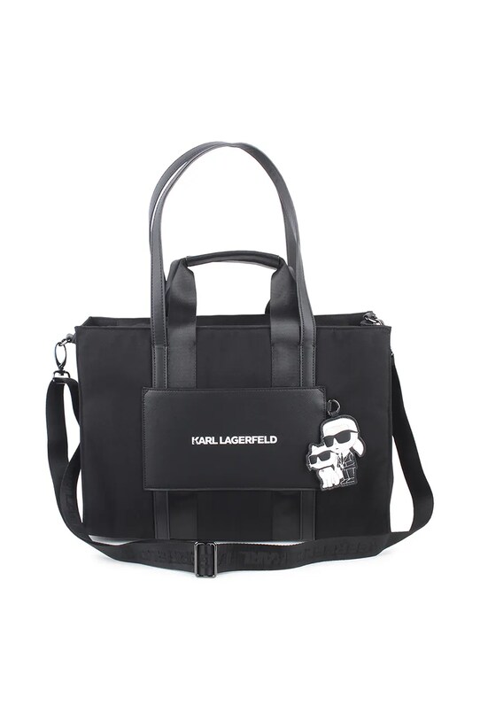 Karl Lagerfeld geanta pentru carucior cu saltea de infasat Z30549 negru SS25