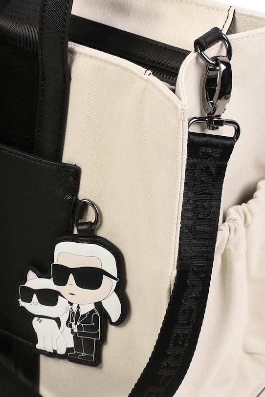 Karl Lagerfeld torba do wózka z matą do przewijania beżowy Z30557