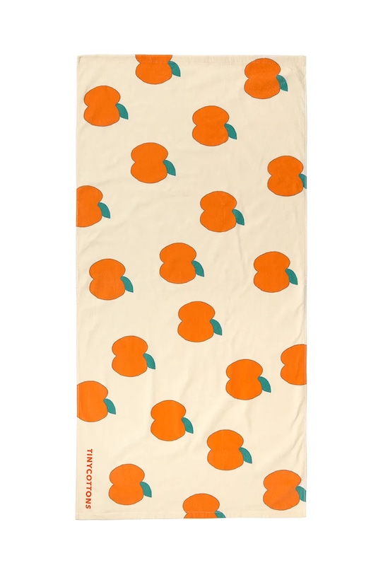 Детское хлопковое полотенце Tinycottons APPLES TOWEL бежевый SS25.373