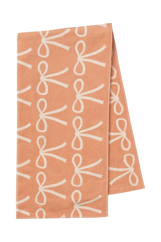 Tinycottons asciugamano in cotone bambino/a BOWS TOWEL SS25.376 arancione SS25