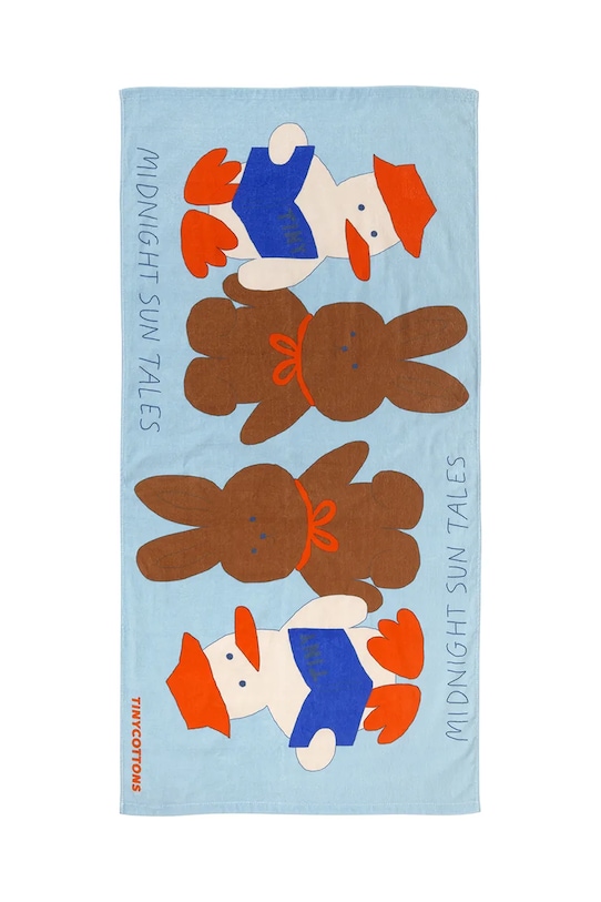Dětský bavlněný ručník Tinycottons SUN TALES TOWEL modrá SS25.377