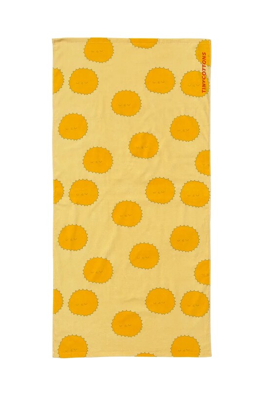Tinycottons asciugamano in cotone bambino/a SUN TOWEL giallo SS25.378