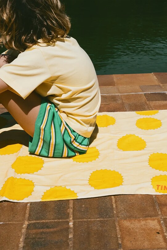 BIMBA Tinycottons asciugamano in cotone bambino/a SUN TOWEL SS25.378 giallo