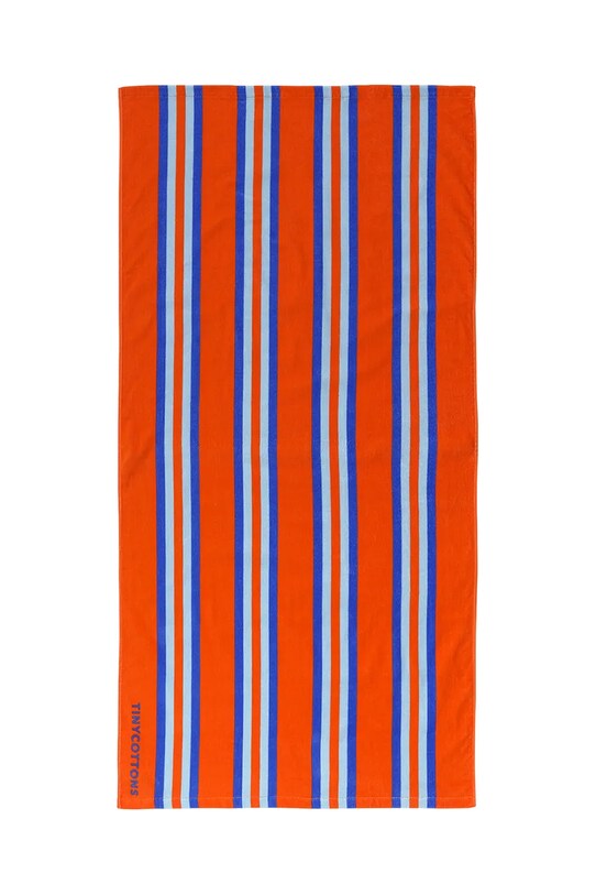 Tinycottons asciugamano in cotone bambino/a STRIPES TOWEL arancione SS25.379