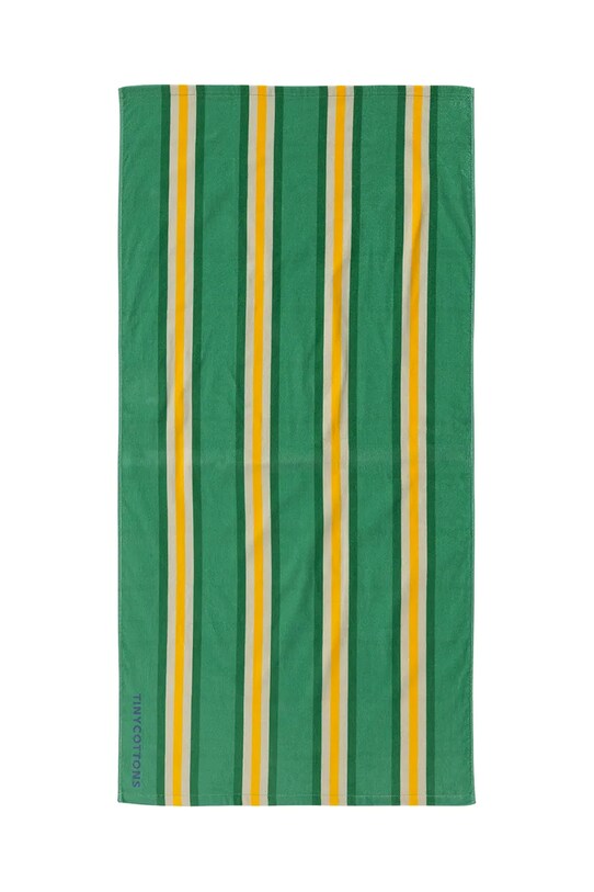 Παιδική βαμβακερή πετσέτα Tinycottons STRIPES TOWEL πράσινο SS25.380