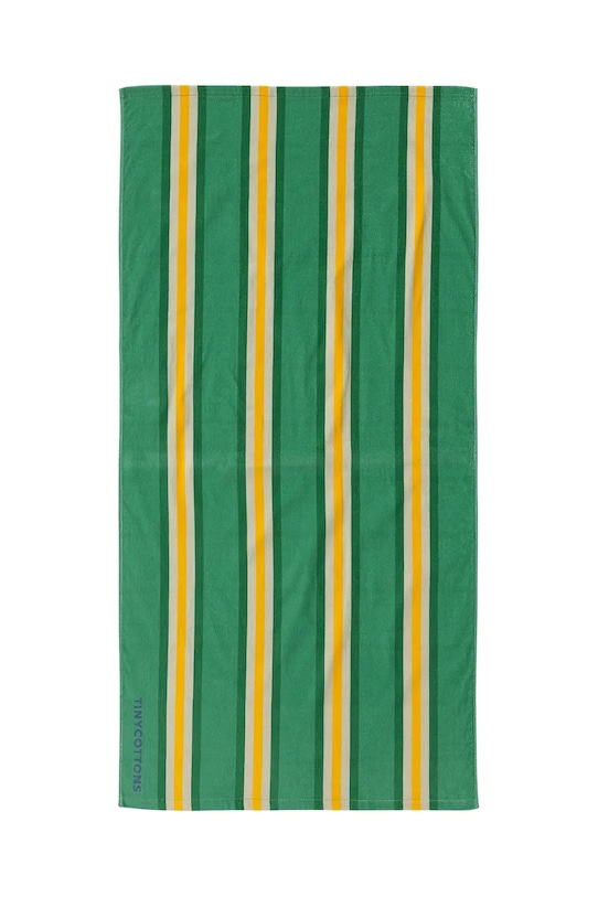 Dječji pamučni ručnik Tinycottons STRIPES TOWEL zelena SS25.380