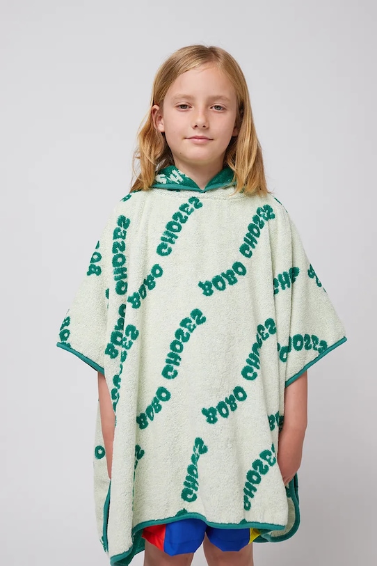 Дитячий бавовняний рушник Bobo Choses Wavy зелений 125AI034