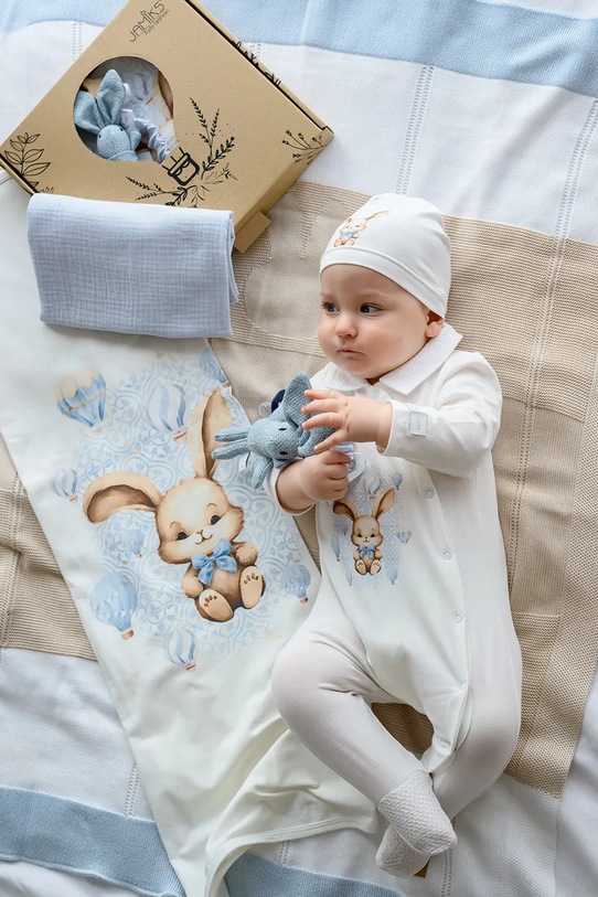 Kojenecká deka Jamiks ALEGRE modrá ALEGRE.bam.koc.JWH105.K