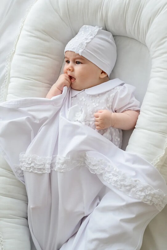 Jamiks baba pólya MAISIE fehér MAISIE.Otulacz.JLH007.K