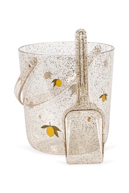 Konges Sløjd zestaw zabawek do piaskownicy GLITTER BUCKET AND SHOVEL PRINT KS104531 beżowy SS25