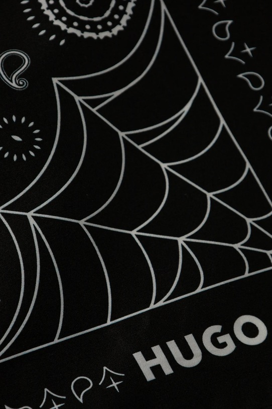 HUGO apaszka bawełniana 50536055 czarny SS25
