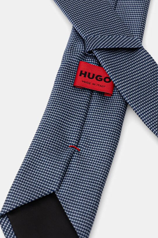 Шелковый галстук HUGO 50535360 голубой SS25