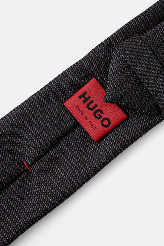 Hodvábna kravata HUGO 50535360 čierna SS25