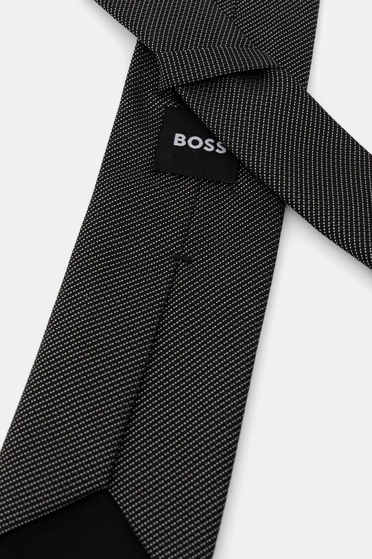Шелковый галстук BOSS 50532061 чёрный SS25