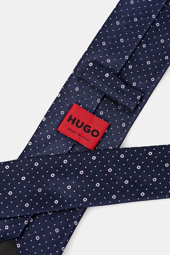 HUGO cravata de matase 50540113 bleumarin SS25