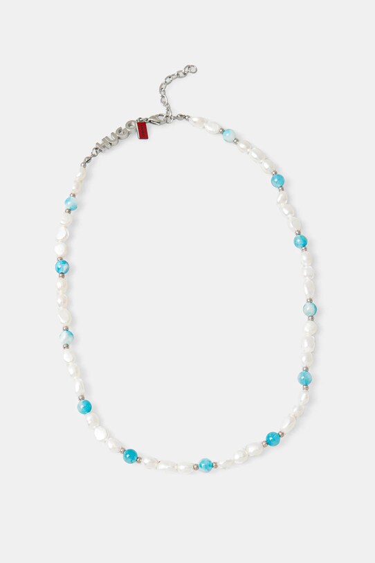 HUGO colier piatră naturală albastru 50538894