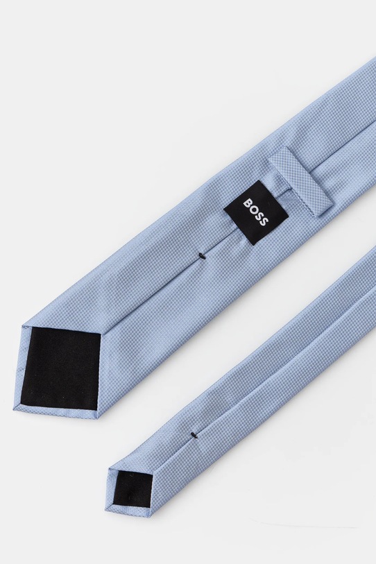 Kravata s dodatkom svile BOSS 50538878 plava SS25
