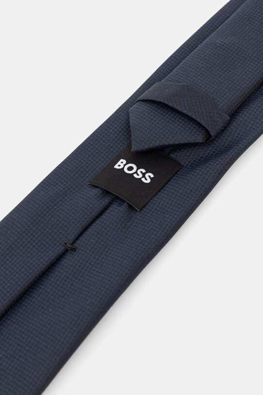 Γραβάτα σε μείγμα μεταξιού BOSS 50538878 σκούρο μπλε SS25