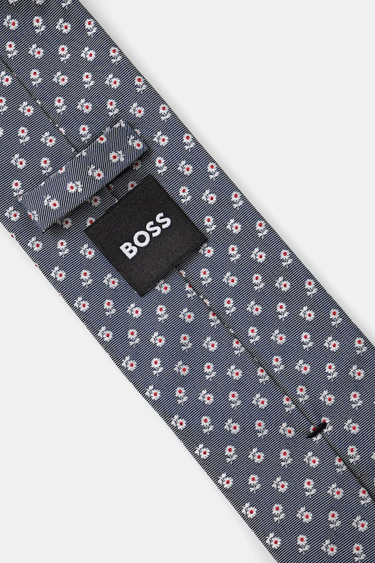 Μεταξωτή γραβάτα BOSS 50538886 σκούρο μπλε SS25