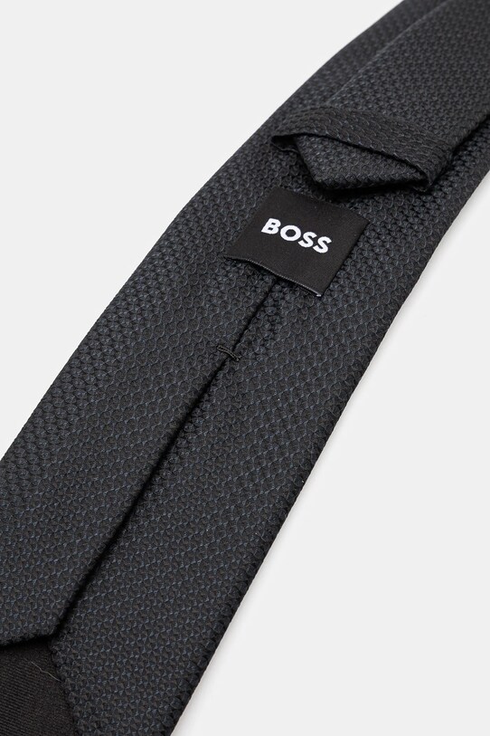 Γραβάτα σε μείγμα μεταξιού BOSS 50538975 σκούρο μπλε SS25