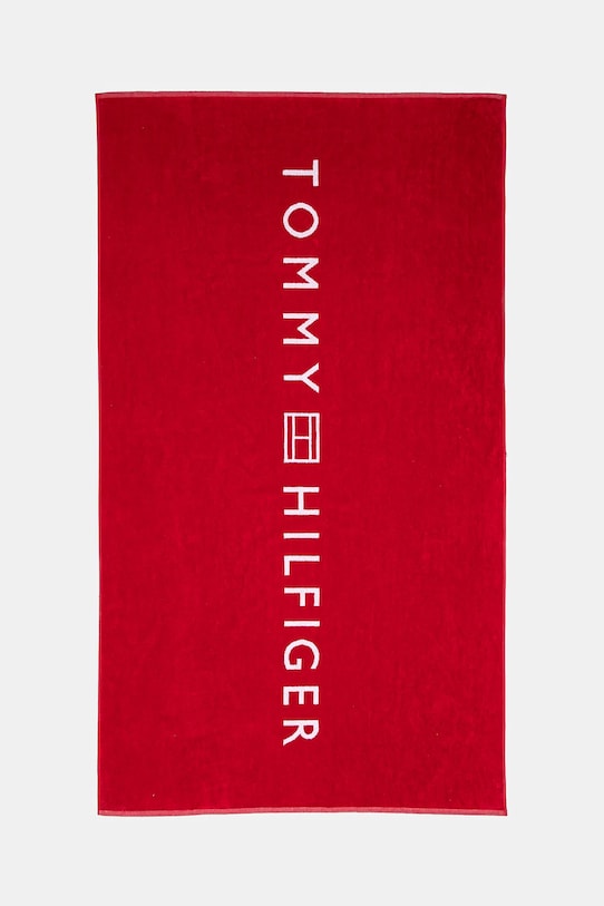 Tommy Hilfiger pamut strandtörölköző piros UU0UU00108