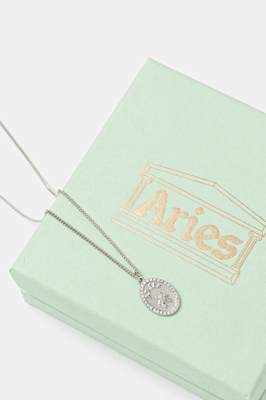 Doplnky Náhrdelník Aries Chain Necklace With Fly Paved Pendants AR9020603 strieborná