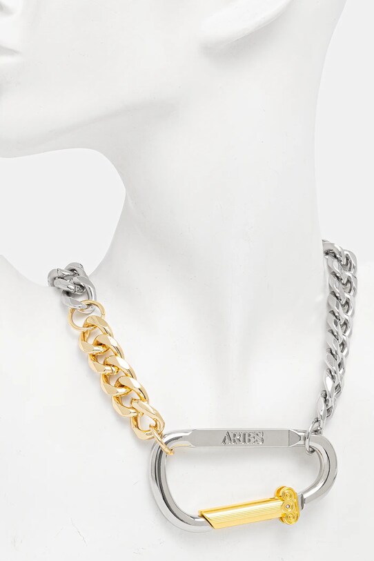 Aries naszyjnik Column Carabiner Silver Necklace AR9026303 srebrny SS25
