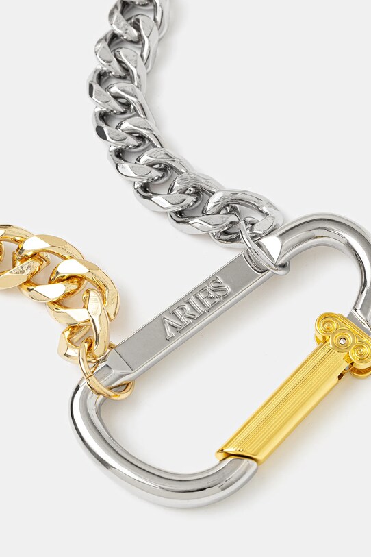 Accesorii Aries colier Column Carabiner Silver Necklace AR9026303 argintiu
