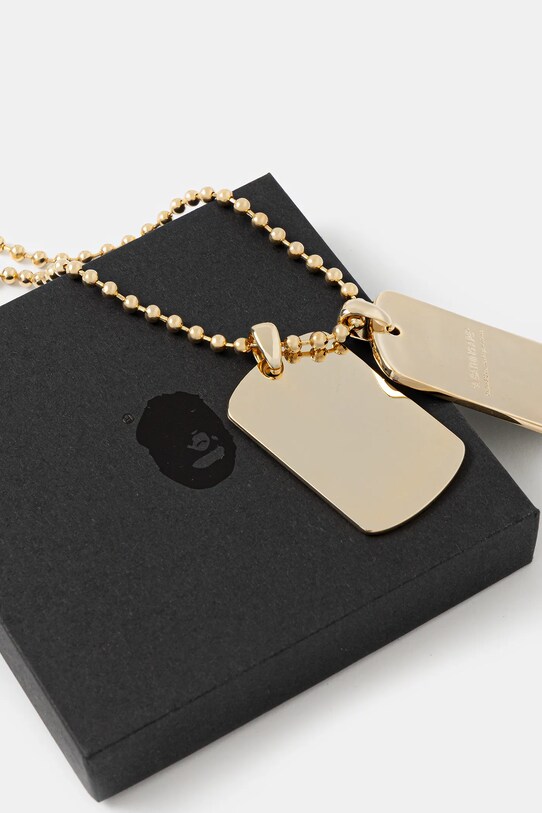 Dodaci Ogrlica A Bathing Ape ABC camo dog tag 1K80182002 zlatna