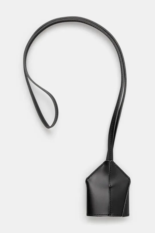 Kožená klíčenka MM6 Maison Margiela černá SA6UA0003.P7183