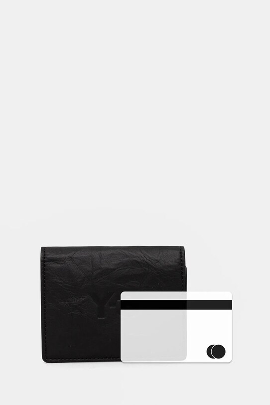Y-3 portfel skórzany Card Holder JD2898 czarny