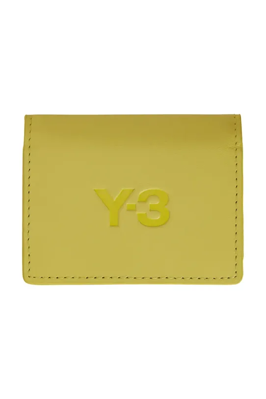 Y-3 leather wallet Card Holder plain yellow JW0805